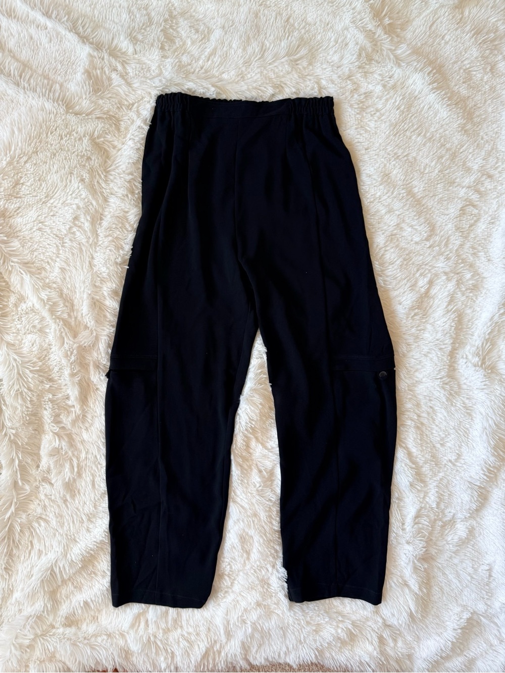 Blanque Black Elastic-Waist Casual Pants